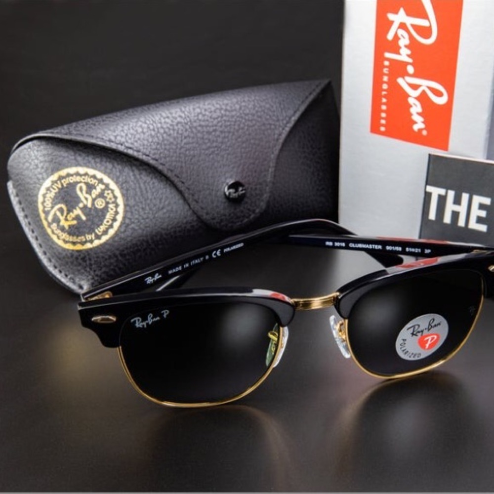Ray Bans Polarized Clubmaster Sunglasses